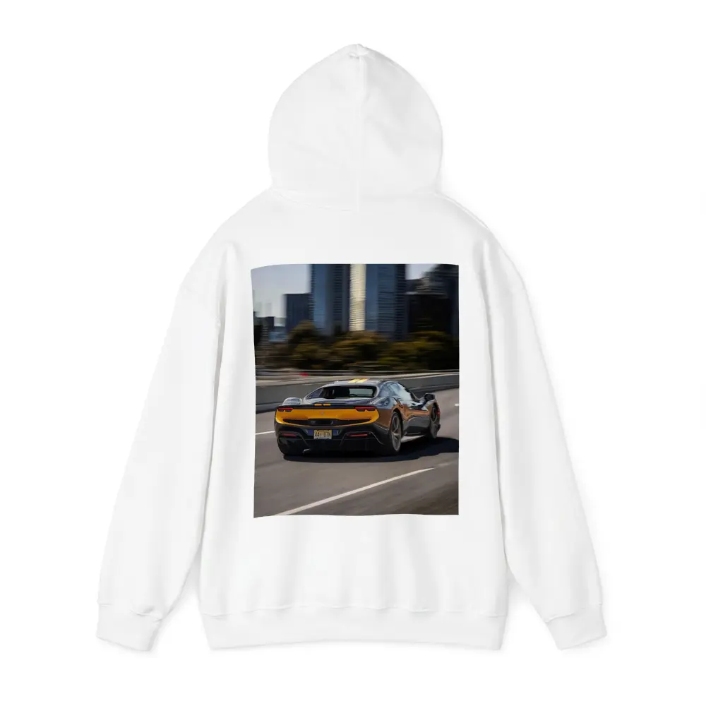 Ferrari 296 GTB Speeding Through City Highway – Hoodies