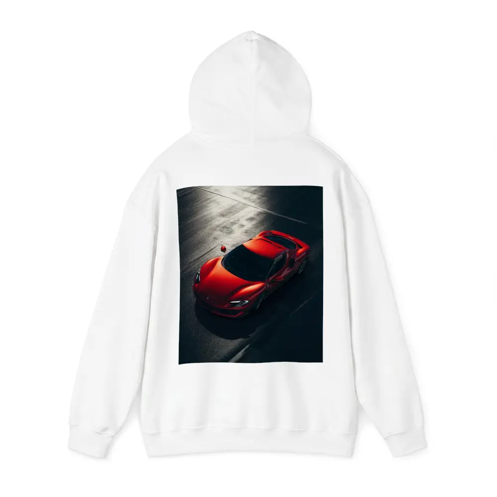 Ferrari 296 GTB Red on Dark Pavement – Hoodies