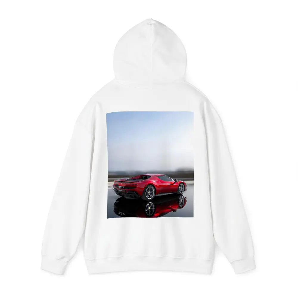 Ferrari 296 GTB Red On Open Road – Hoodies