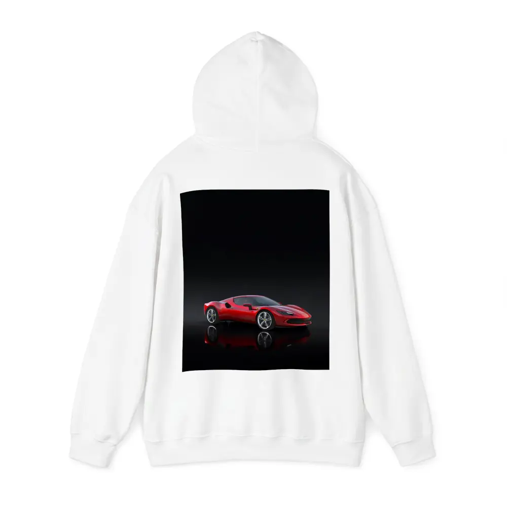 Ferrari 296 GTB Red on Dark Background – Hoodies
