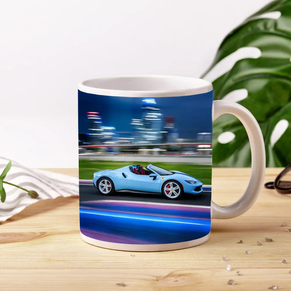 Ferrari 296 GTS Blue City Night Speed – Mugs