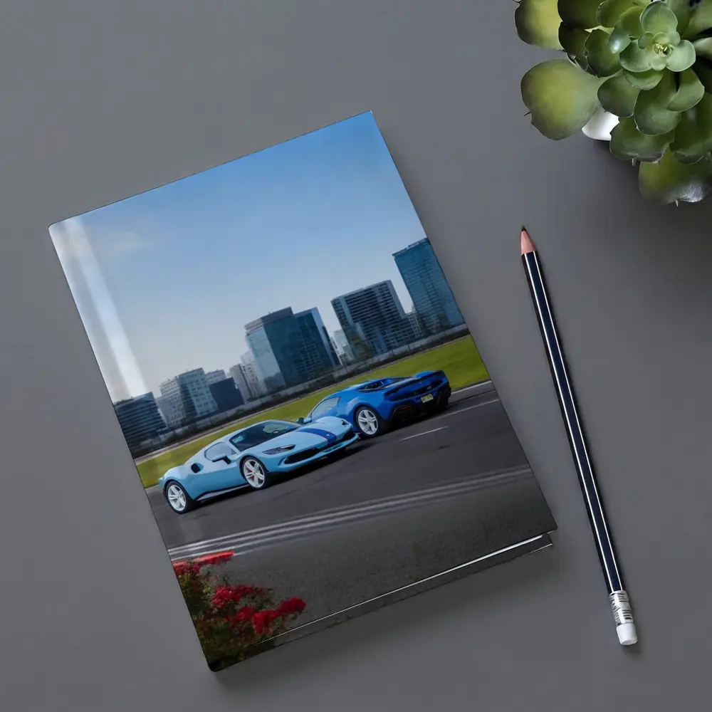 Ferrari 296 GTB Blue Duo City Skyline – Notebooks