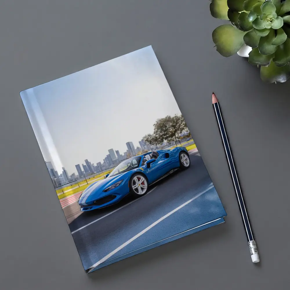 Ferrari 296 GTS Blue City Skyline – Notebooks