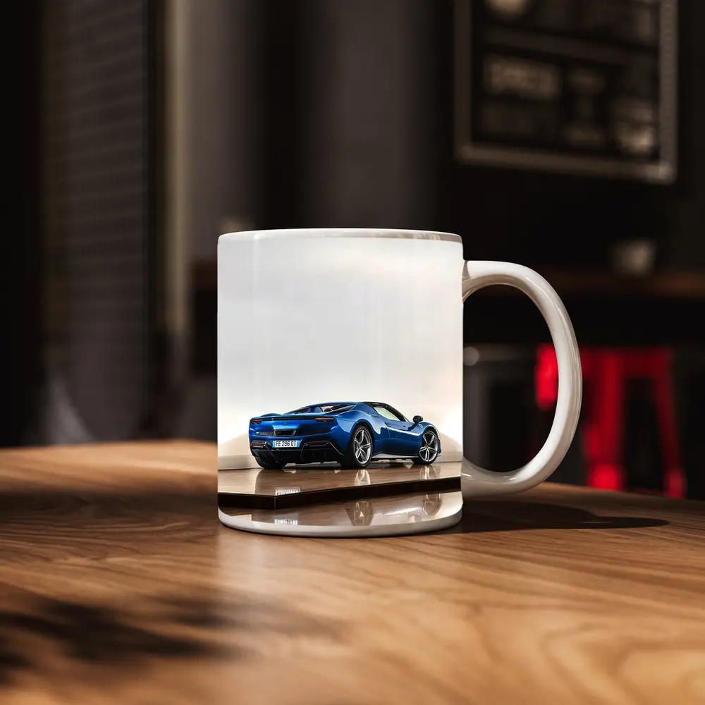 Ferrari 296 GTS Blue Studio Parquet Floor – Mugs