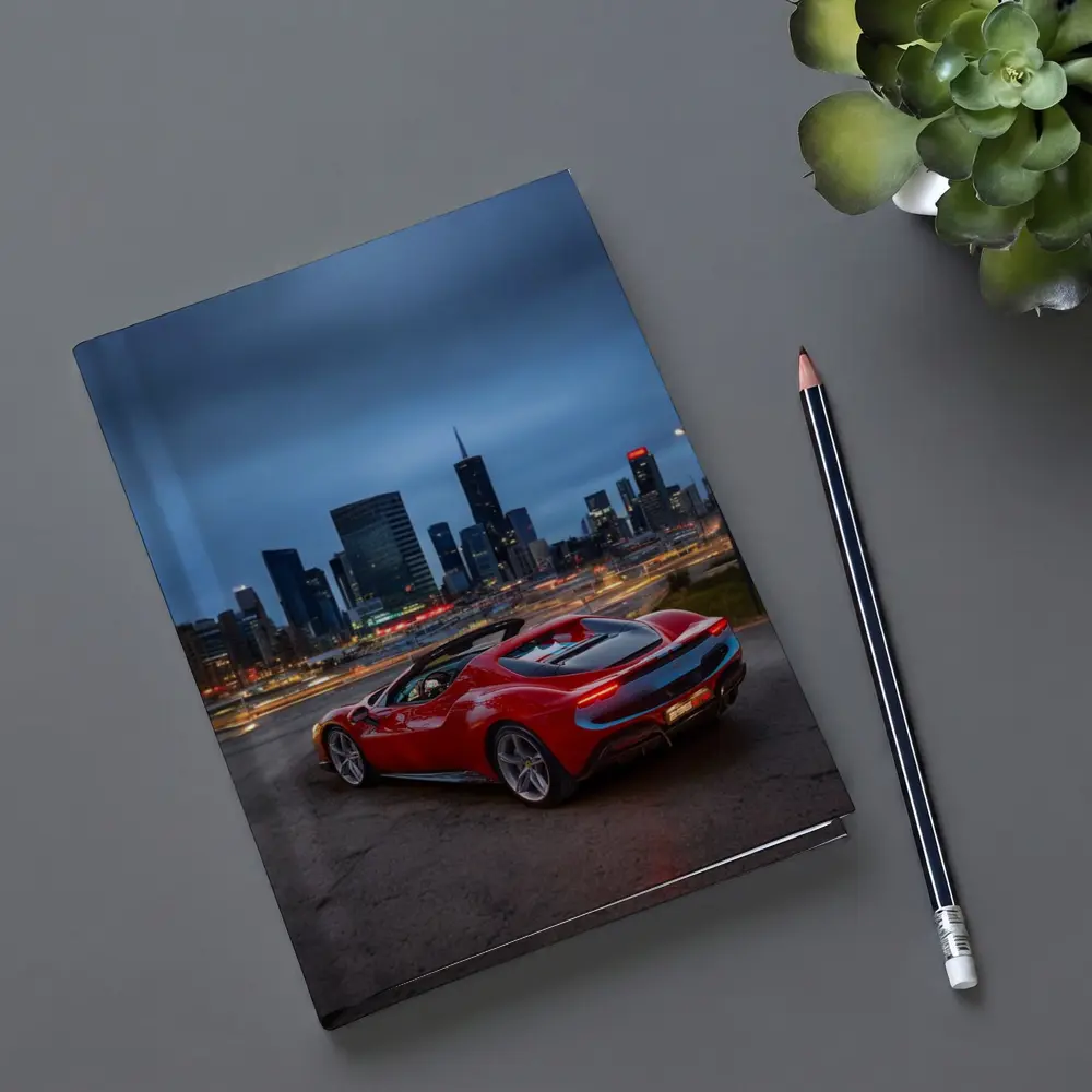 Ferrari 296 GTS Red City Skyline Night – Notebooks