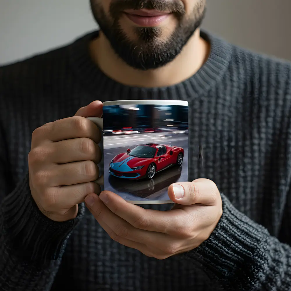 Ferrari 296 GTS Racing Through Night City – Mugs