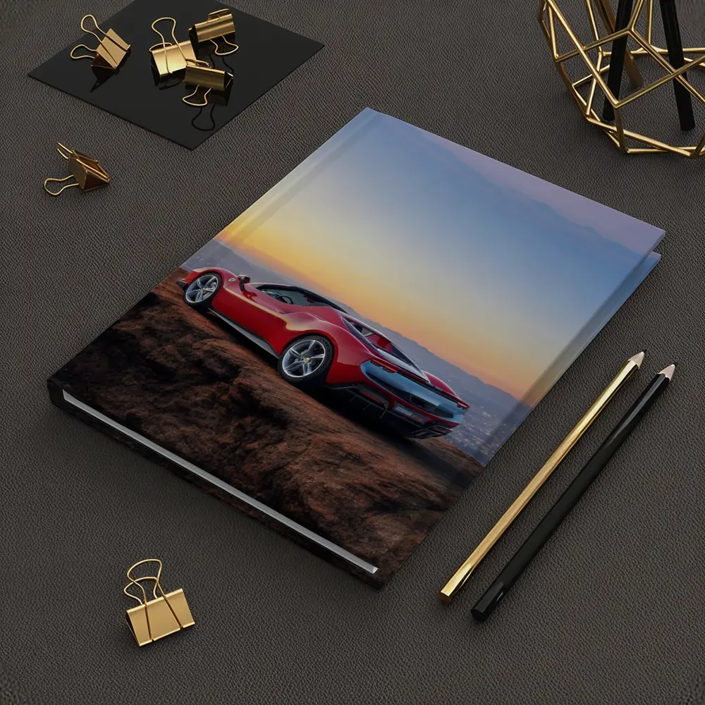 Ferrari 296 GTB Red Sunset City View – Notebooks