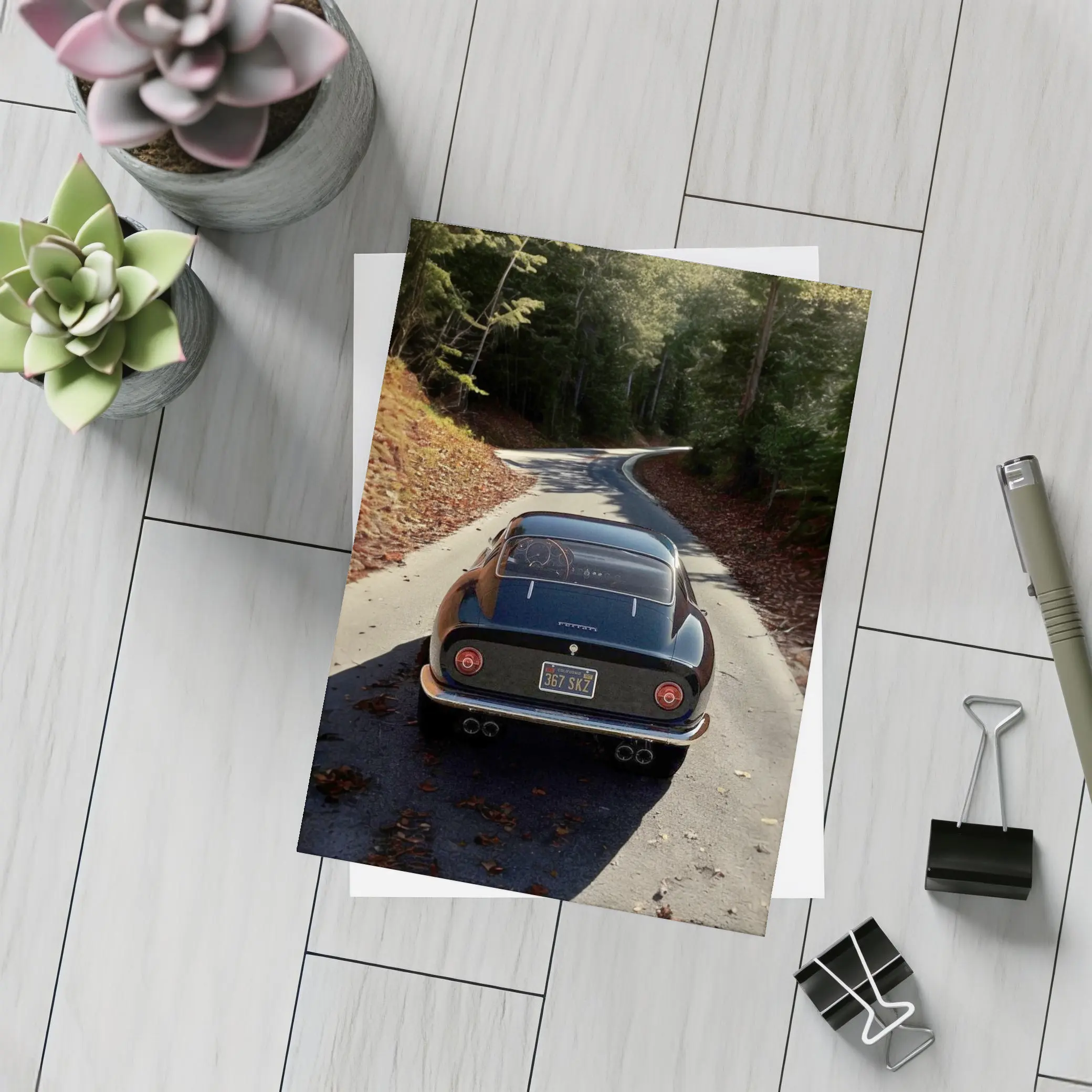 Ferrari 365 GTB4 on Forest Road – Postcards