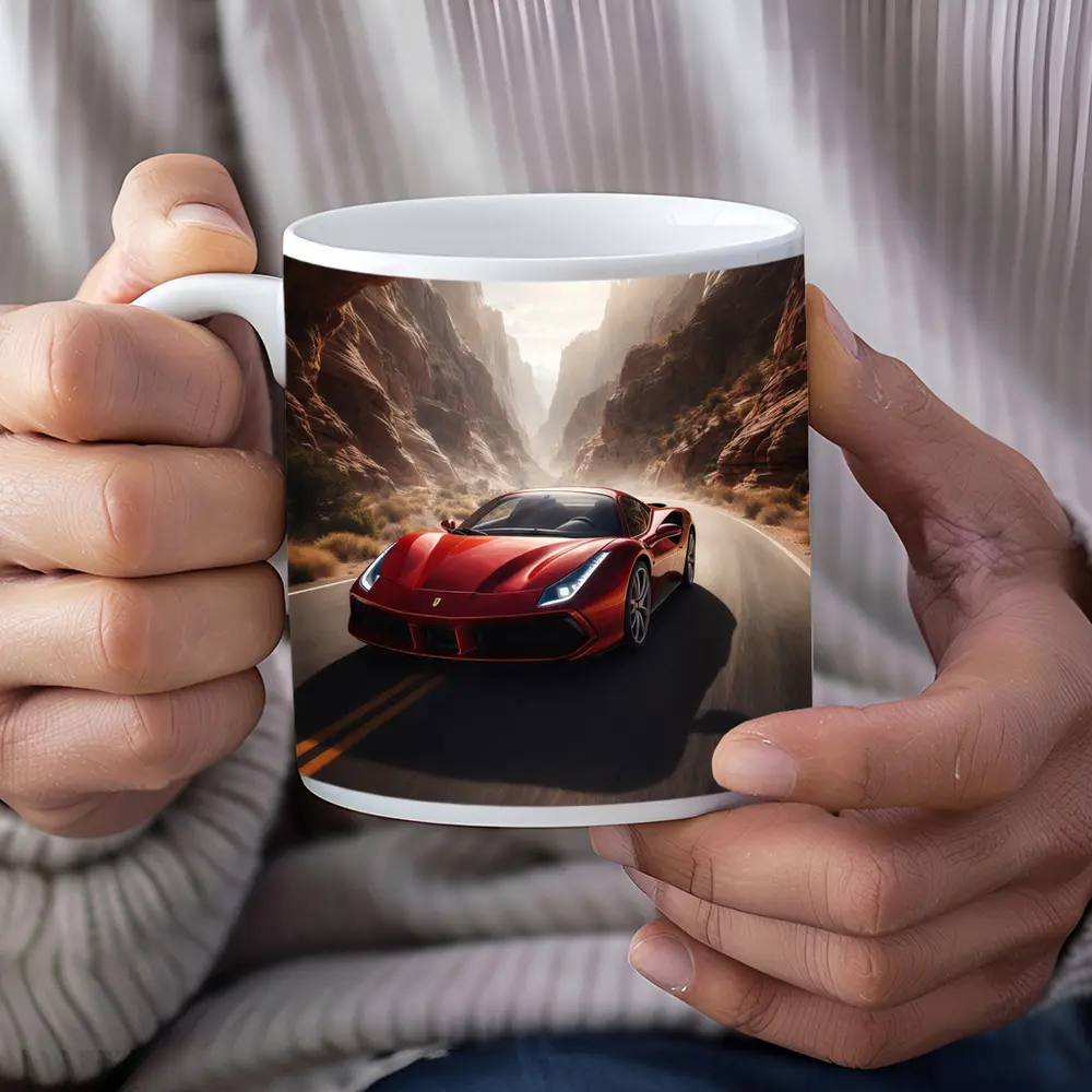 Ferrari 488 GTB Red Canyon Road – Mugs