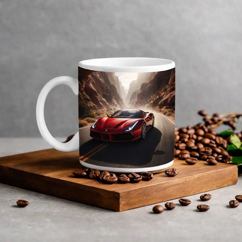 Ferrari 488 GTB Red Canyon Road – Mugs