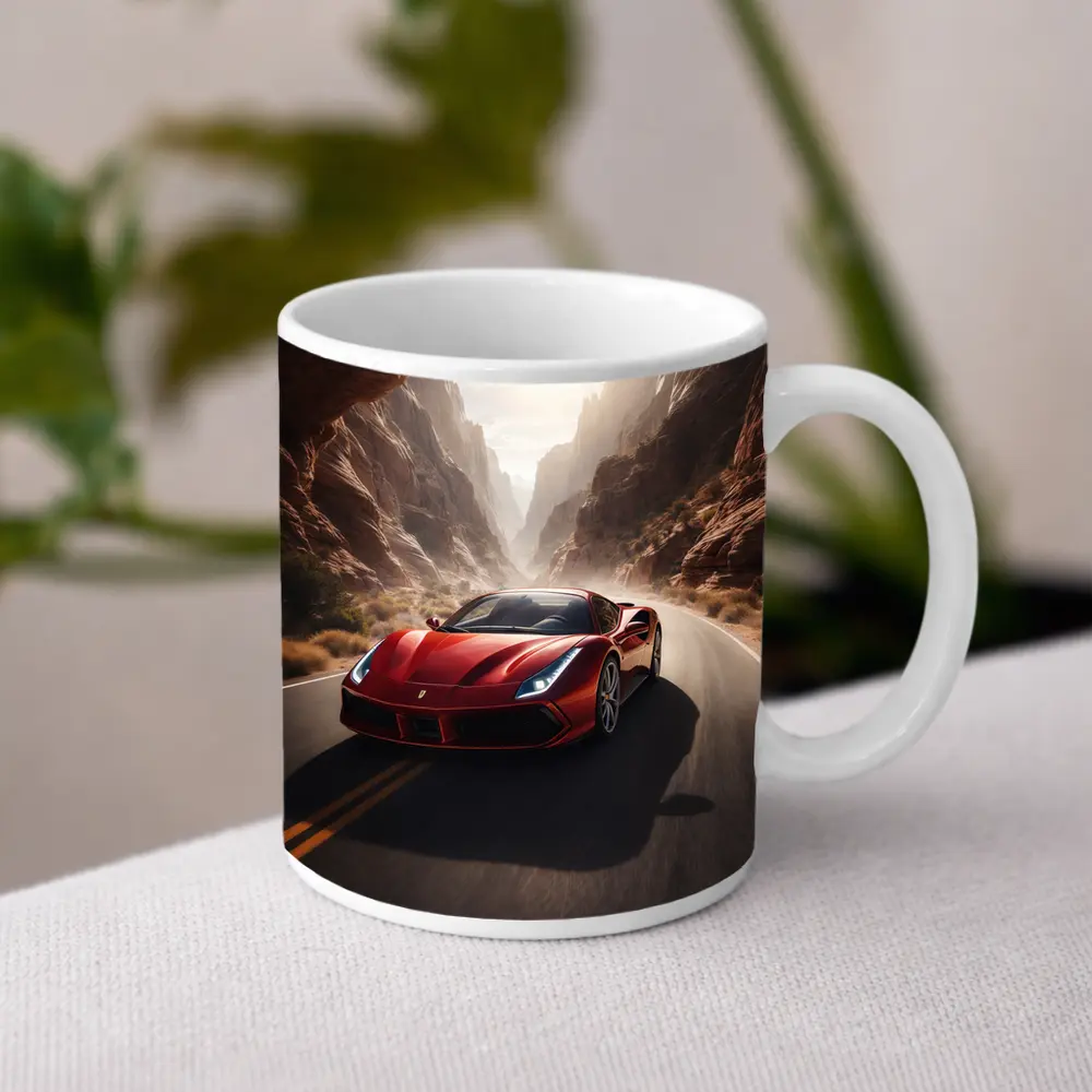 Ferrari 488 GTB Red Canyon Road – Mugs
