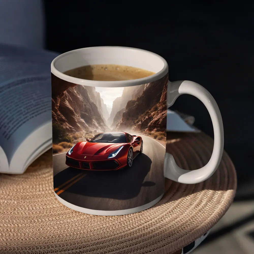 Ferrari 488 GTB Red Canyon Road – Mugs