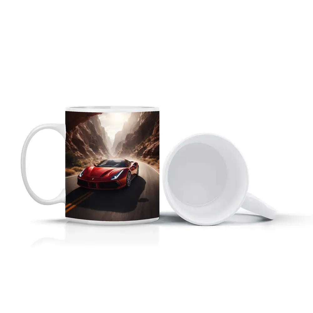 Ferrari 488 GTB Red Canyon Road – Mugs