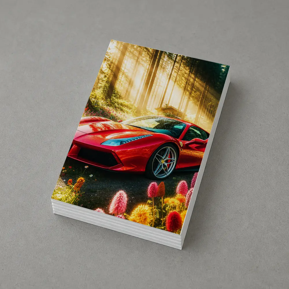 Ferrari 488 GTB Red Forest Sunlight – Postcards