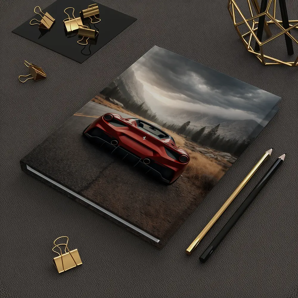 Ferrari 488 Spider Mountain Road Moody Sky – Notebooks