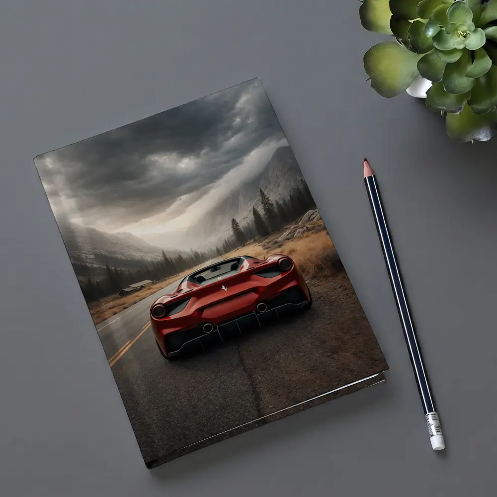 Ferrari 488 Spider Mountain Road Moody Sky – Notebooks