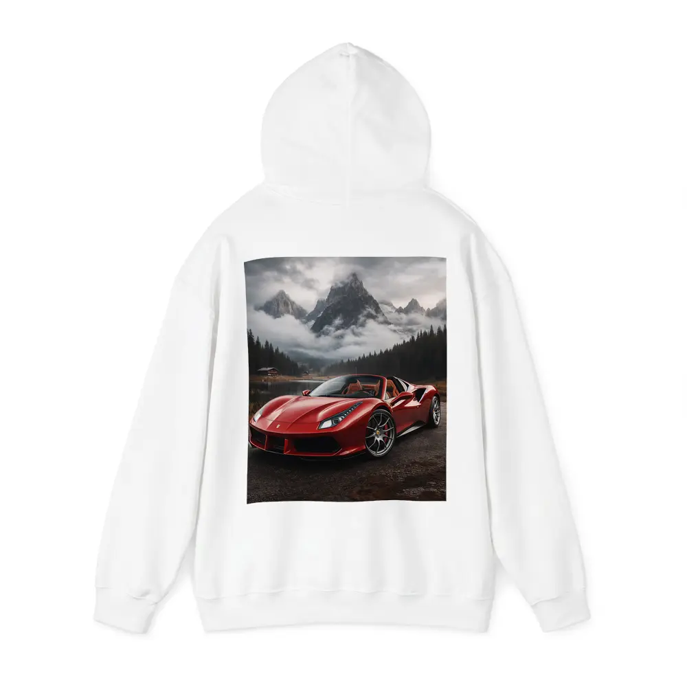Ferrari 488 Spider Red Mountain Lake – Hoodies