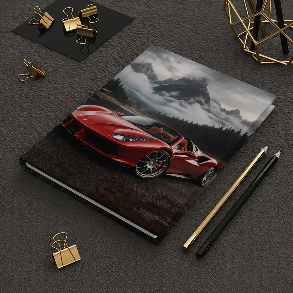 Ferrari 488 Spider Red Mountain Lake – Notebooks