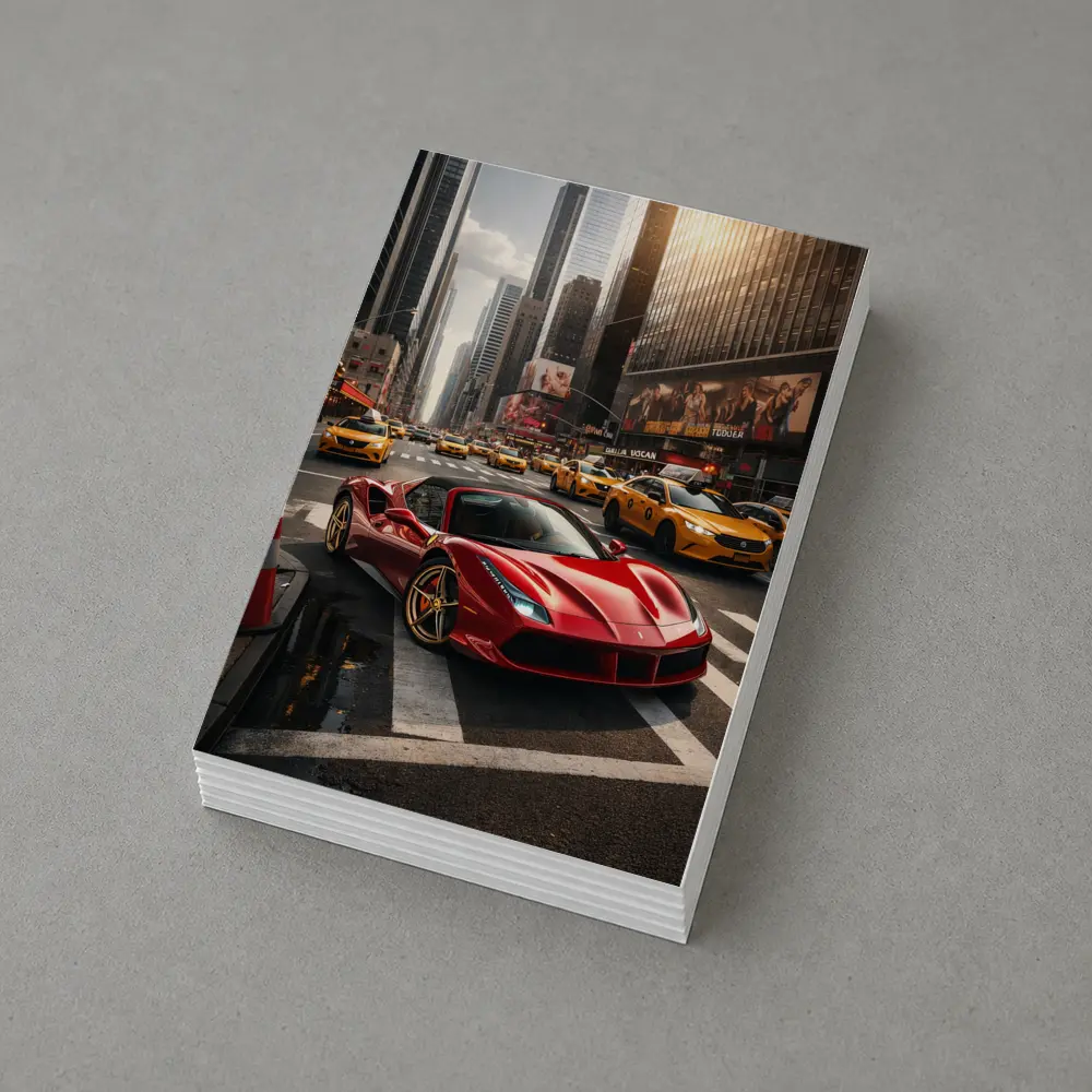 Ferrari 488 GTB Red New York City Street – Postcards