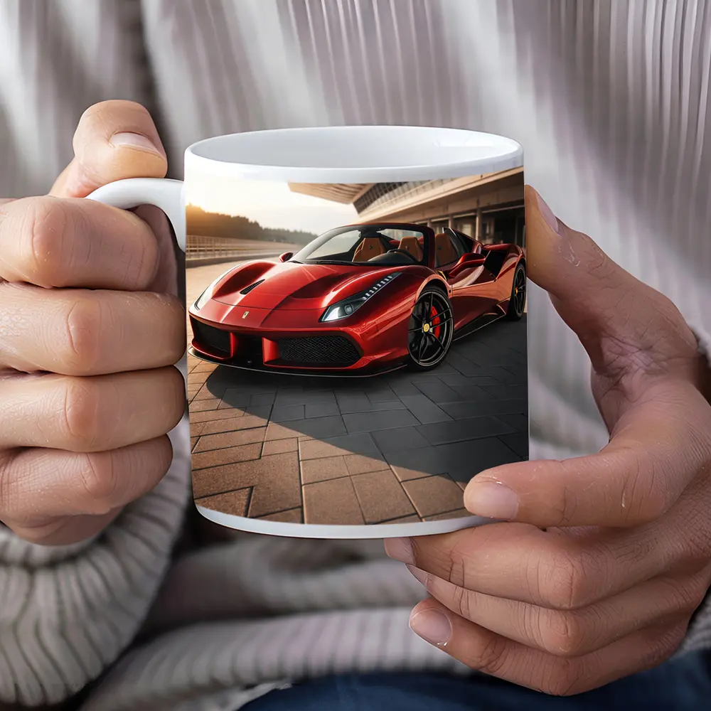 Ferrari 488 Spider at Sunny Racetrack – Mugs