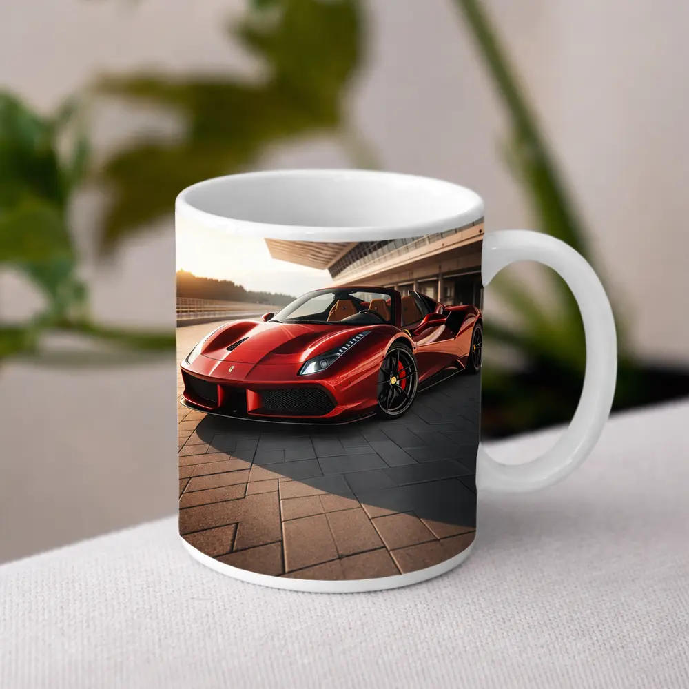 Ferrari 488 Spider at Sunny Racetrack – Mugs