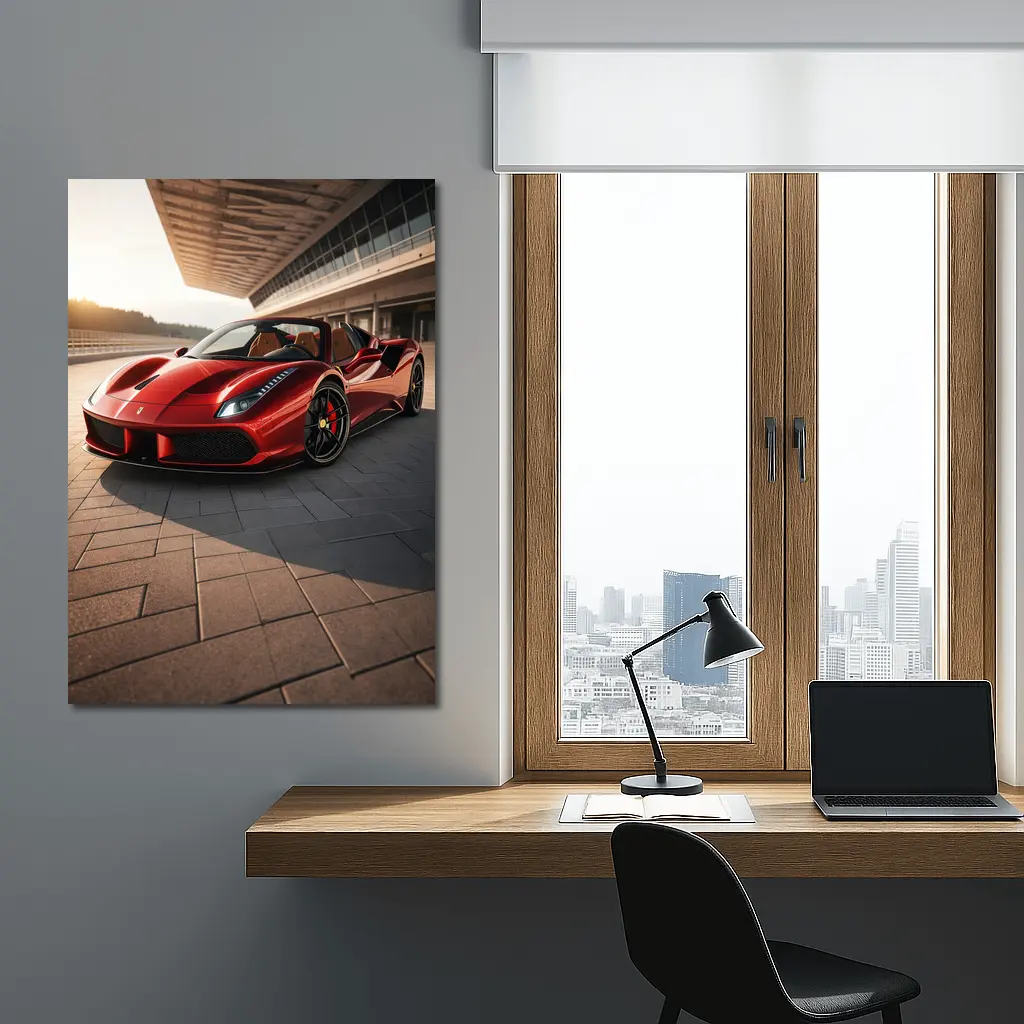 Ferrari 488 Spider at Sunny Racetrack – Wall Art