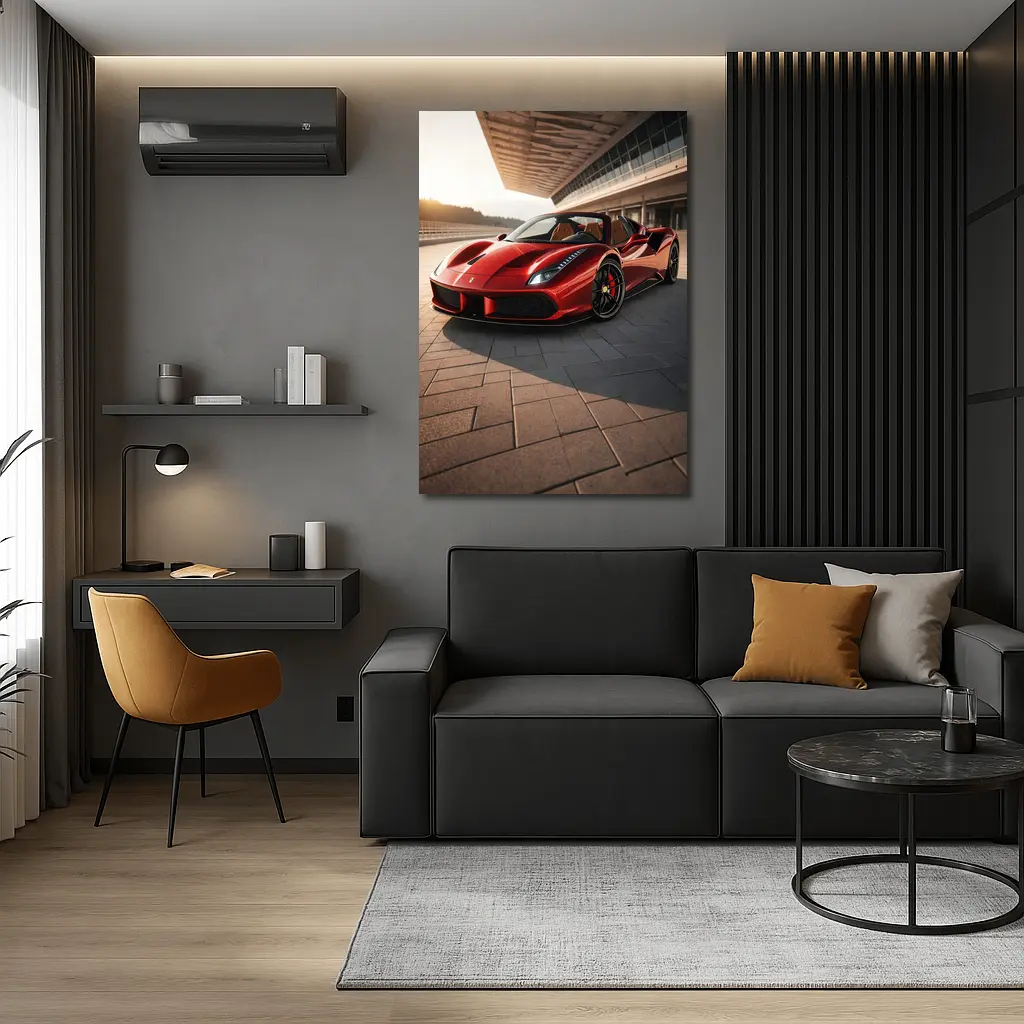 Ferrari 488 Spider at Sunny Racetrack – Wall Art