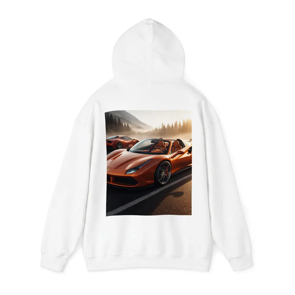 Ferrari 488 Spider Orange Misty Mountain Road – Hoodies