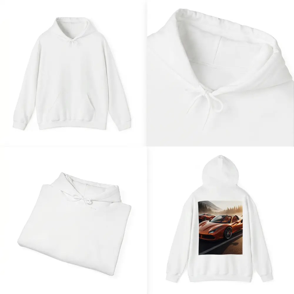 Ferrari 488 Spider Orange Misty Mountain Road – Hoodies