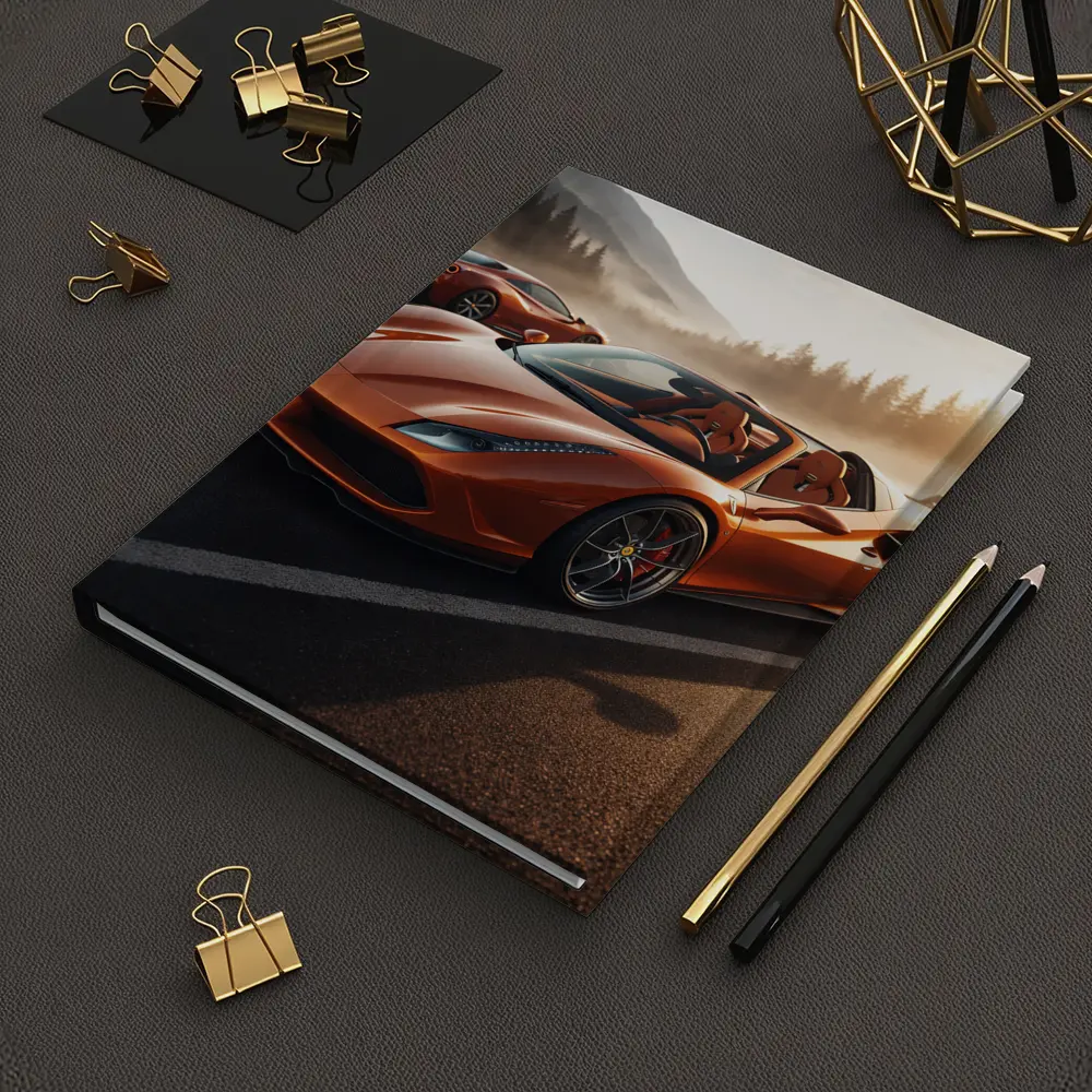Ferrari 488 Spider Orange Misty Mountain Road – Notebooks