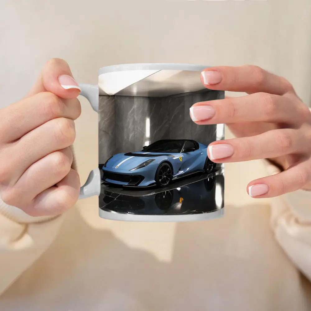 Ferrari 812 Competizione A Marble Showroom – Mugs