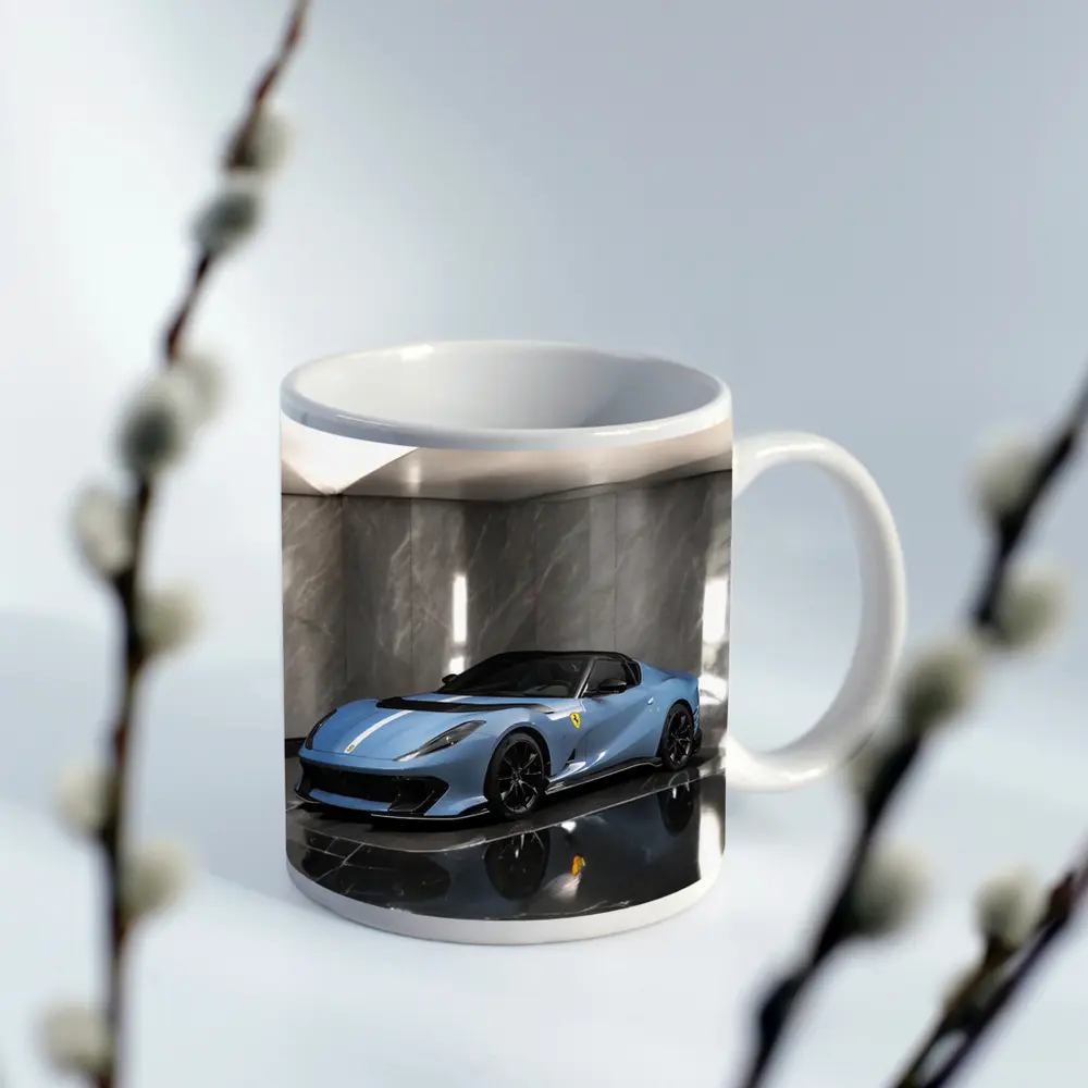 Ferrari 812 Competizione A Marble Showroom – Mugs