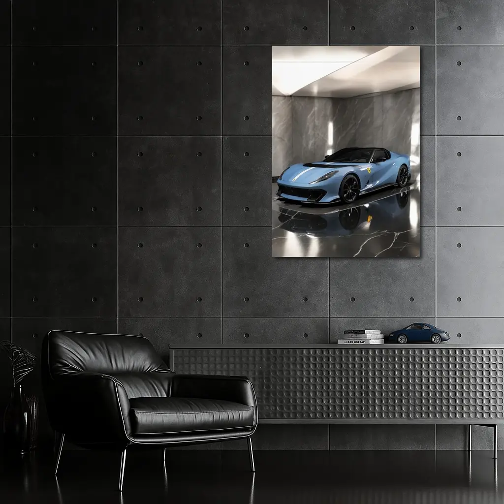 Ferrari 812 Competizione A Marble Showroom – Wall Art