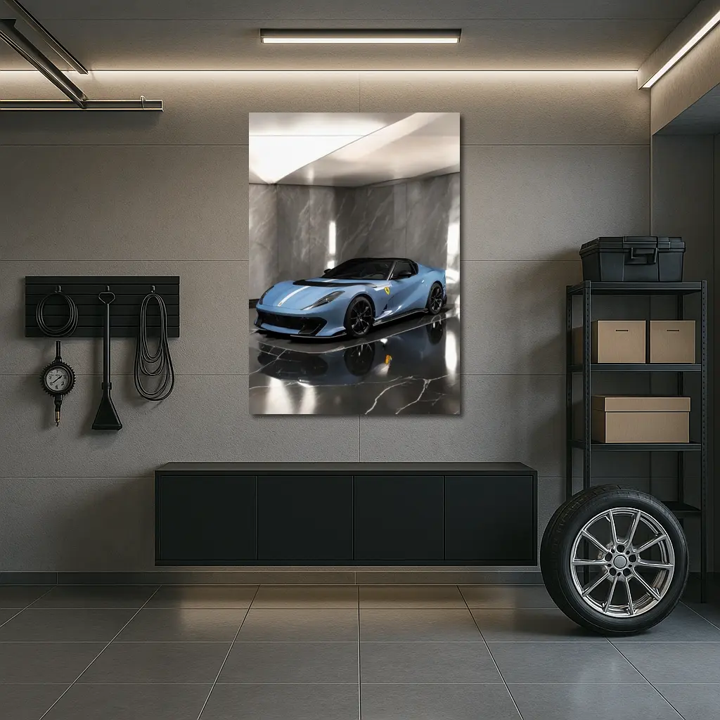 Ferrari 812 Competizione A Marble Showroom – Wall Art