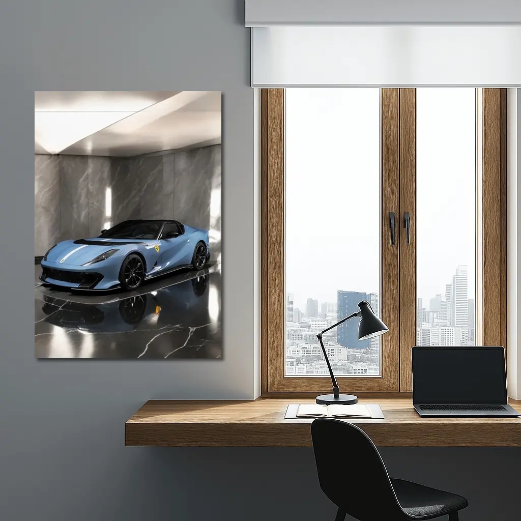 Ferrari 812 Competizione A Marble Showroom – Wall Art
