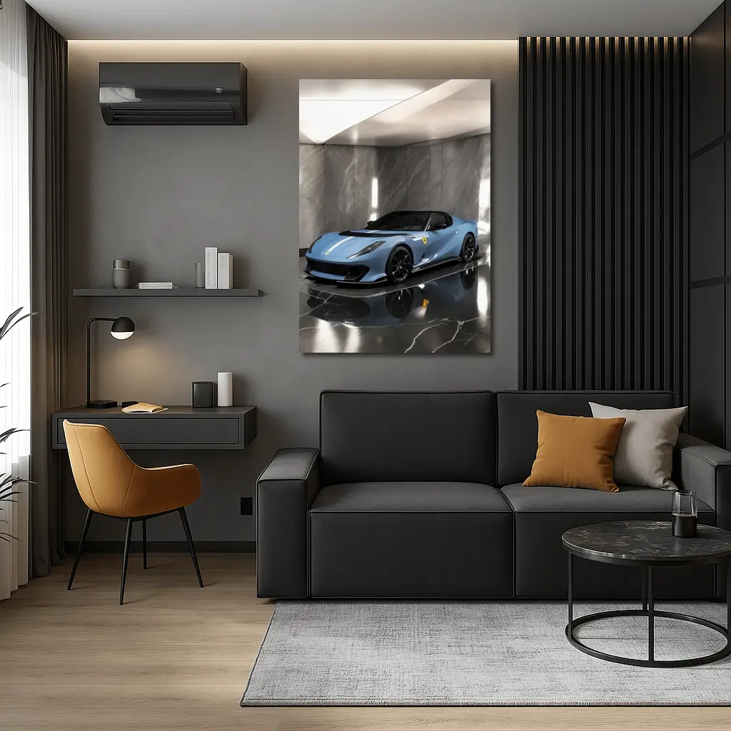 Ferrari 812 Competizione A Marble Showroom – Wall Art