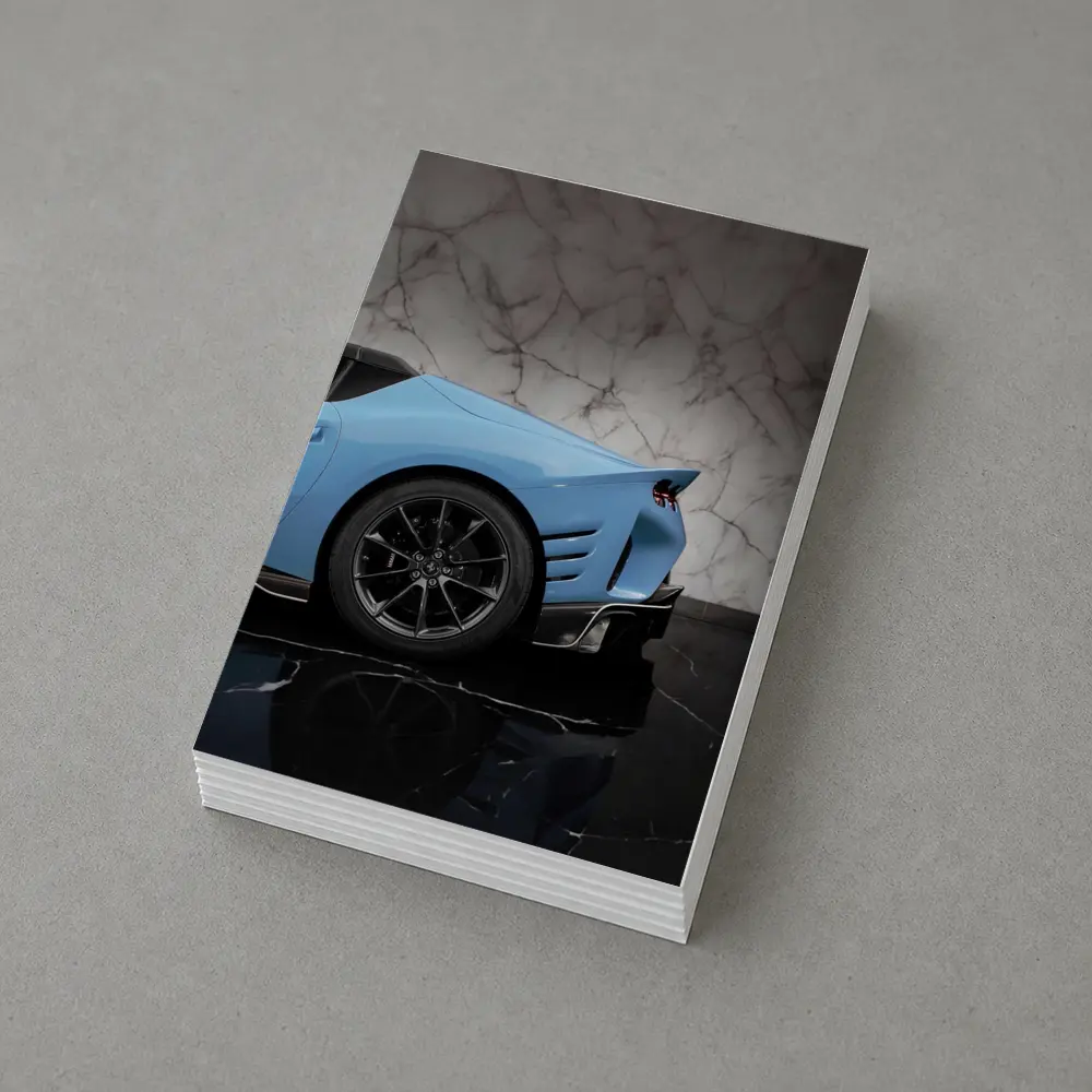 Ferrari 812 Competizione Blue Marble Background – Postcards