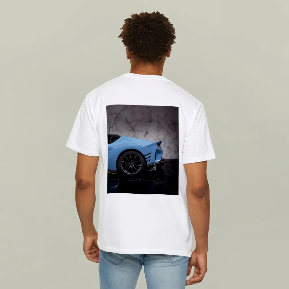 Ferrari 812 Competizione Blue Marble Background – T-Shirts