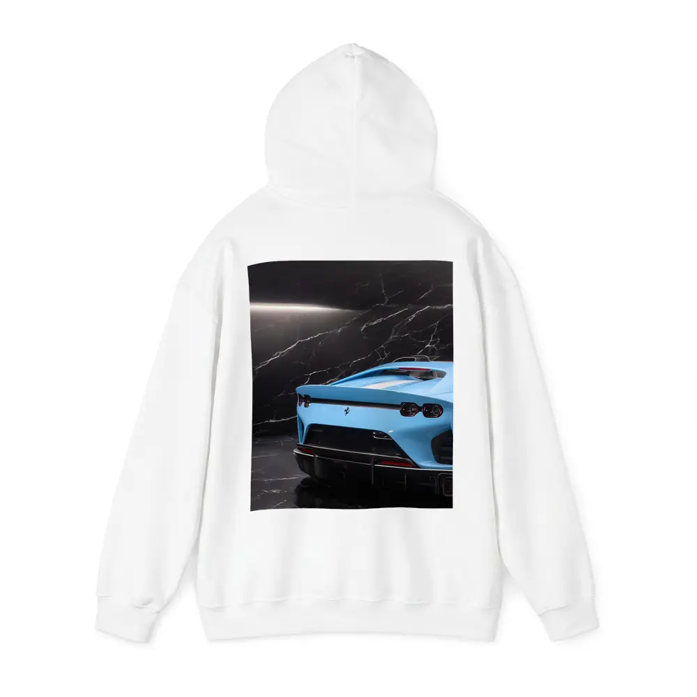 Ferrari 812 Competizione Blue Marble Background – Hoodies