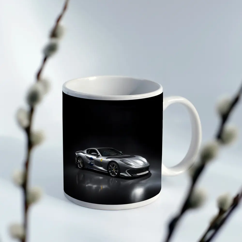Ferrari 812 Competizione Silver Dark Studio – Mugs