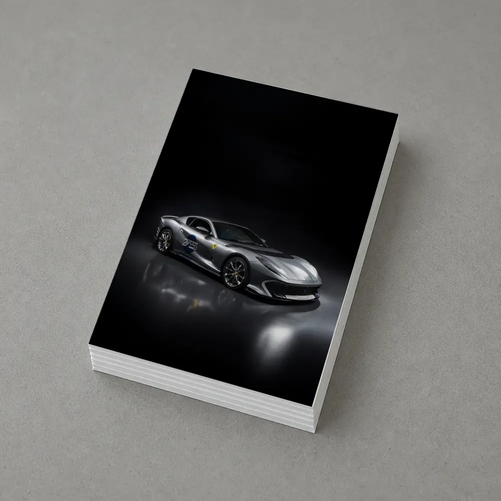 Ferrari 812 Competizione Silver Dark Studio – Postcards