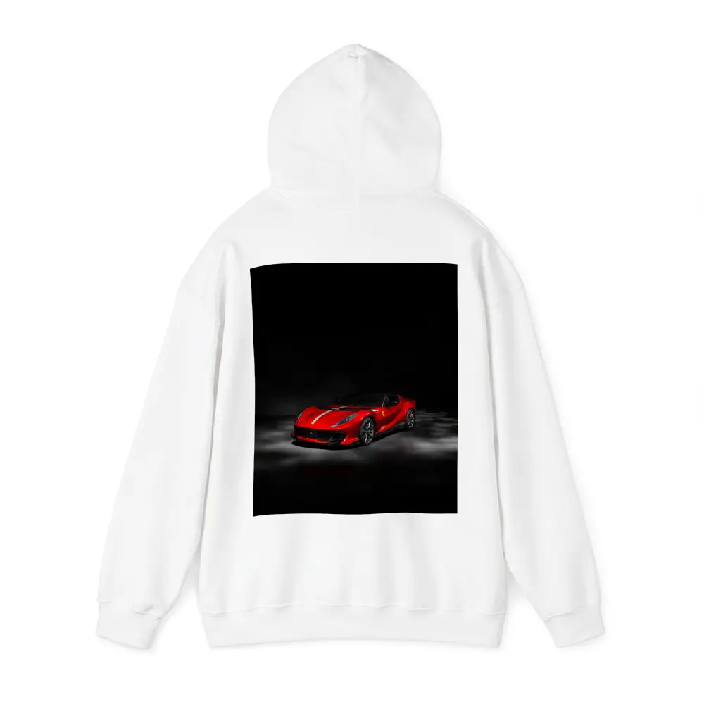 Ferrari 812 Competizione Red on Dark Background – Hoodies