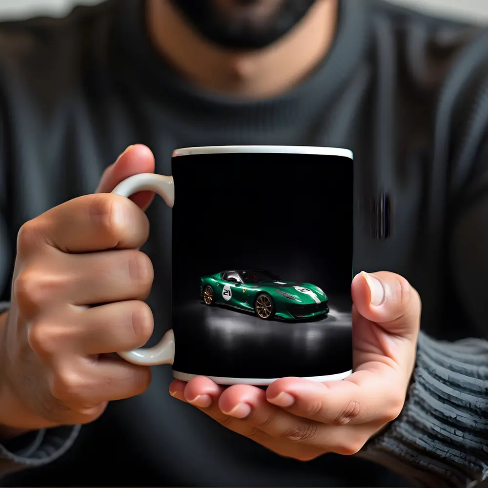 Ferrari 812 Competizione Green Racing Dark Studio – Mugs