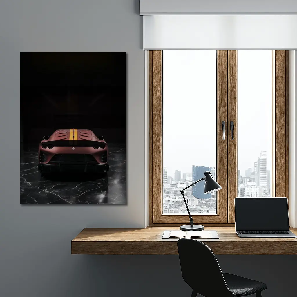 Ferrari 812 Competizione Dark Marble Studio – Wall Art