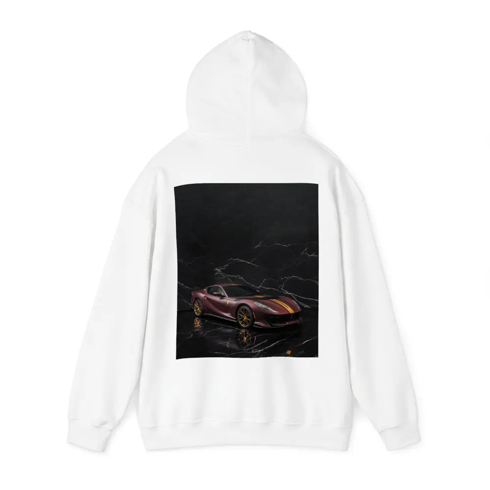 Ferrari 812 Competizione Dark Marble Background – Hoodies