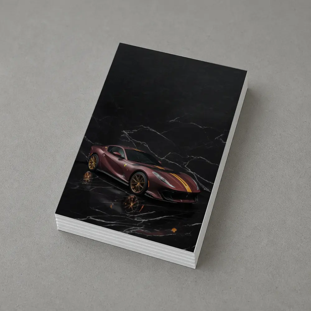 Ferrari 812 Competizione Dark Marble Background – Postcards