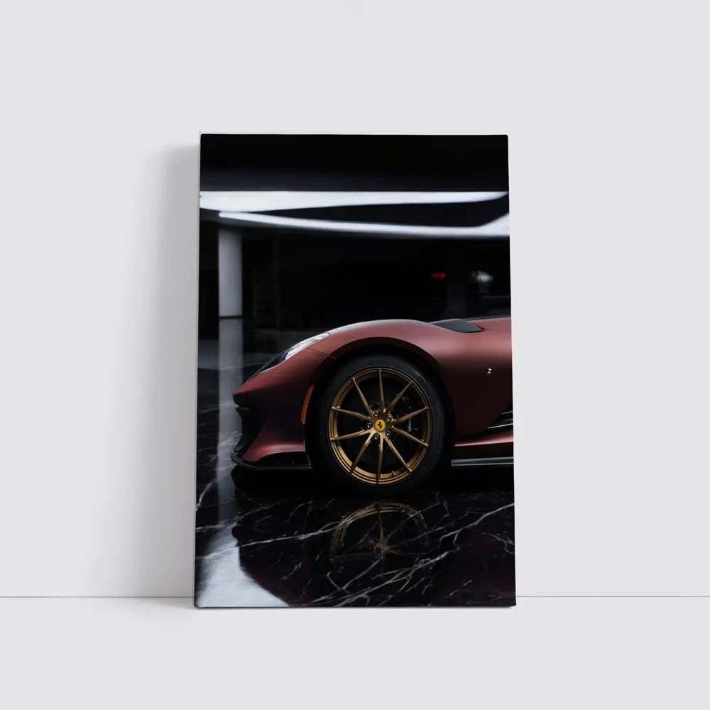Ferrari 812 Competizione Dark Marble Garage – Wall Art