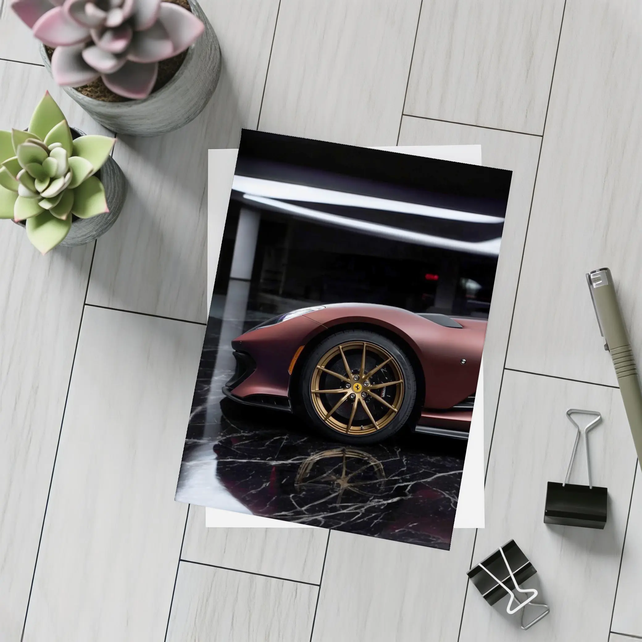 Ferrari 812 Competizione Dark Marble Garage – Postcards