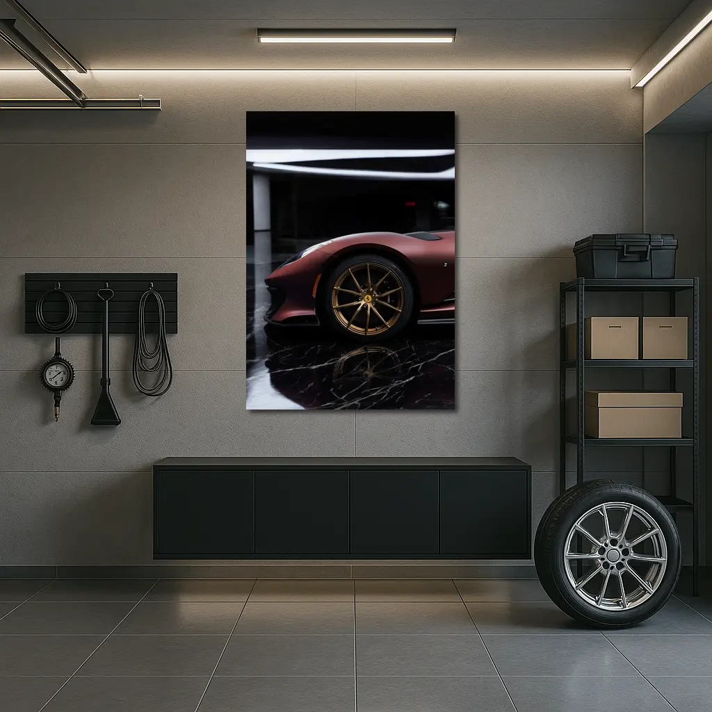 Ferrari 812 Competizione Dark Marble Garage – Wall Art
