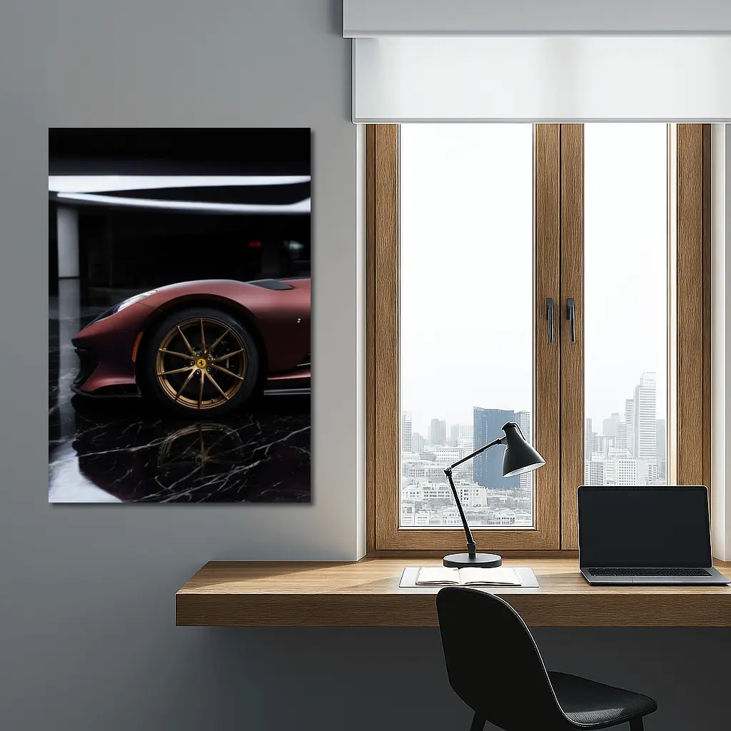 Ferrari 812 Competizione Dark Marble Garage – Wall Art